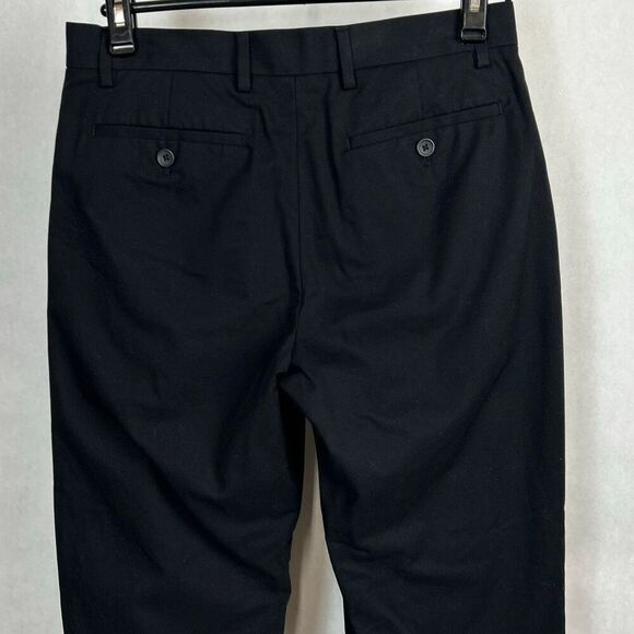 Banana Republic Mens Tailored Fit Dress Pants Slacks Sz 29x29.5 Black Non Iron H - Picture 5 of 12